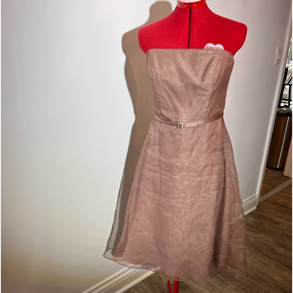 Alfredo, Angelo women’s strapless blush pink dress